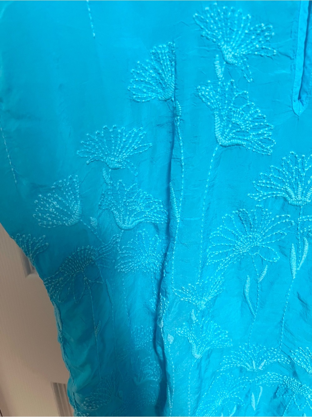 Johnny Was Daisy Arianda Sz M Embroidered Boho Long-Sleeve Tunic Top - Picture 4 of 8